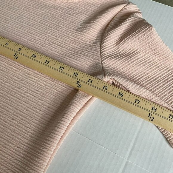 A'GACI Womens Pink Textured Knit Curved Hem Sheath Dress Size M Coquette Barbie - Picture 7 of 8